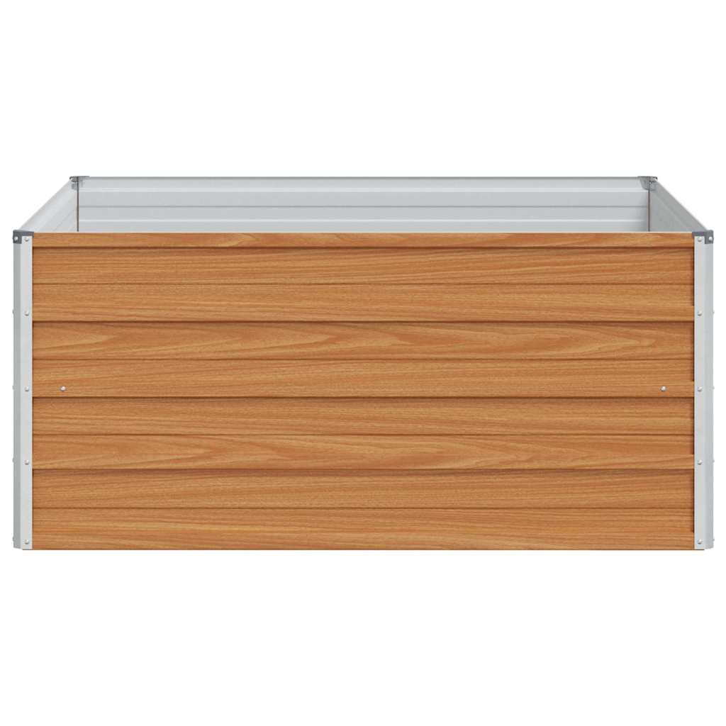 vidaXL Canteiro de jardim elevado Marrom Claro 100 x 100 x 77 cm