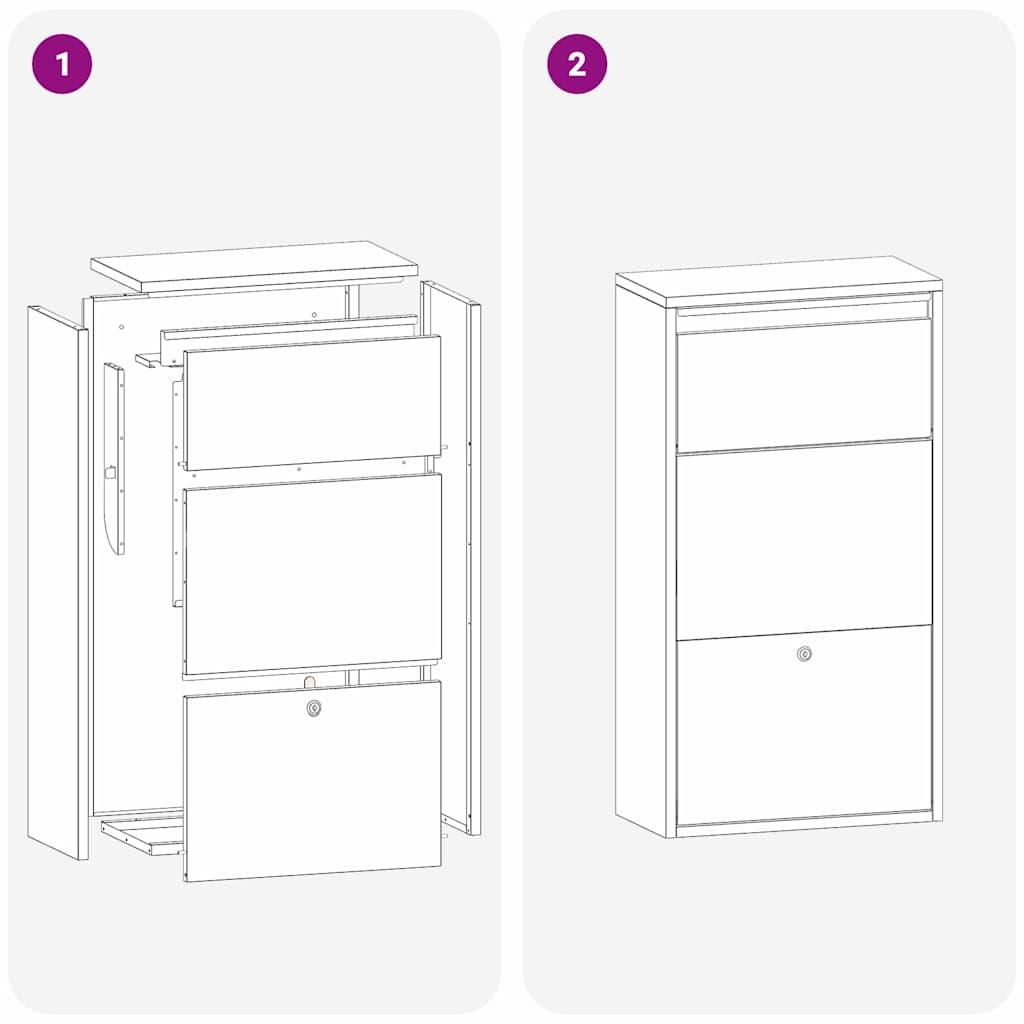 vidaXL Caixa para entrega de pacotes Branco 44 x 22 x 82 cm Aço