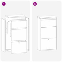 vidaXL Caixa para entrega de pacotes Branco 44 x 22 x 82 cm Aço