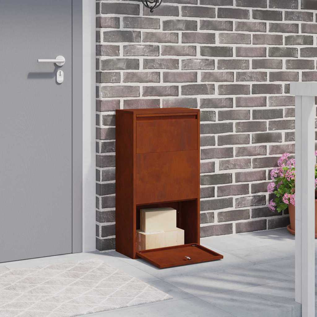 vidaXL Caixa para entrega de pacotes Branco 44 x 22 x 82 cm Aço