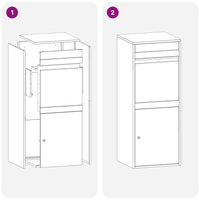 vidaXL Caixa para entrega de pacotes Antracite 41 x 38 x 103 cm Aço
