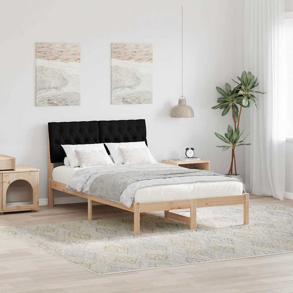 vidaXL Estrutura de Cama com Cabeceira Estofada Castanho 200 x 200 cm