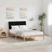 vidaXL Estrutura de Cama com Cabeceira Estofada Castanho 200 x 200 cm