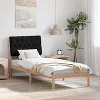 vidaXL Estrutura de Cama com Cabeceira Estofada Castanho 200 x 200 cm