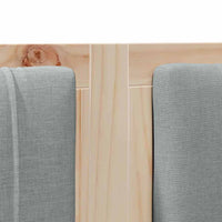 vidaXL Cabeceira estofada Castanho 200 cm Madeira de Pinheiro Sólida