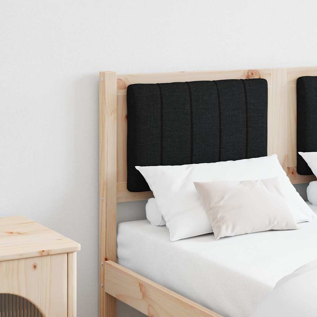 vidaXL Cabeceira estofada Castanho 200 cm Madeira de Pinheiro Sólida