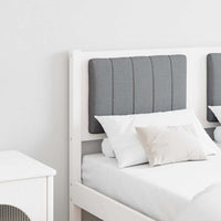 vidaXL Cabeceira estofada Castanho 200 cm Madeira de Pinheiro Sólida