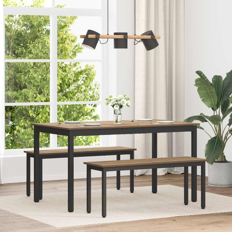 vidaXL Mesas de jantar Madeira processada