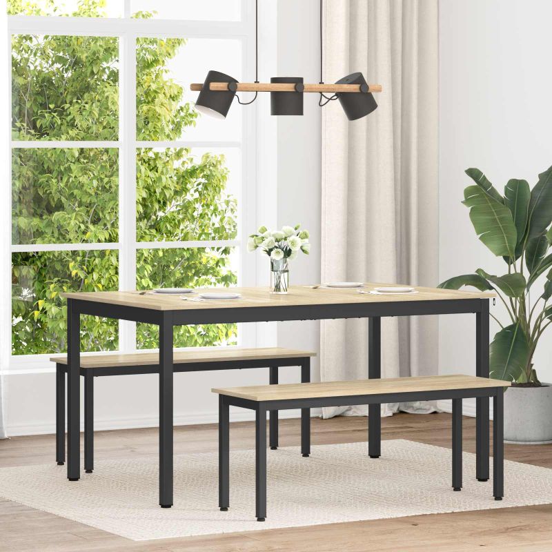 vidaXL Mesas de jantar Madeira processada