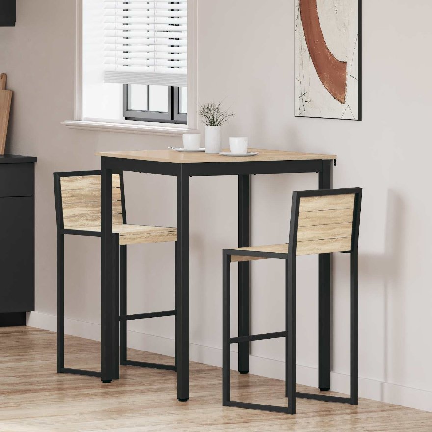 vidaXL Mesas de jantar Madeira processada