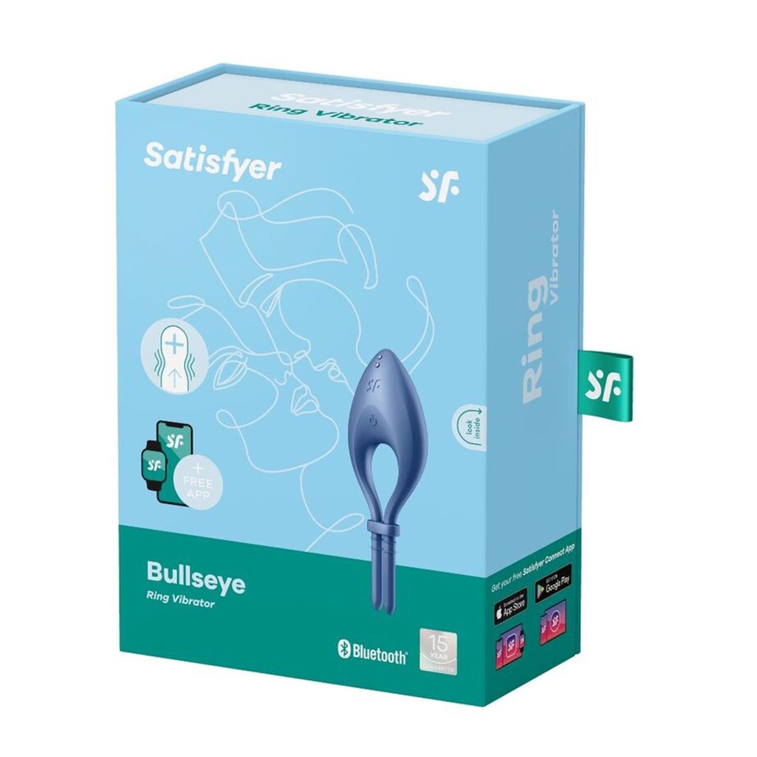 SATISFYER BULLSEYE ANILLO VIBRADOR AZUL 1UN
