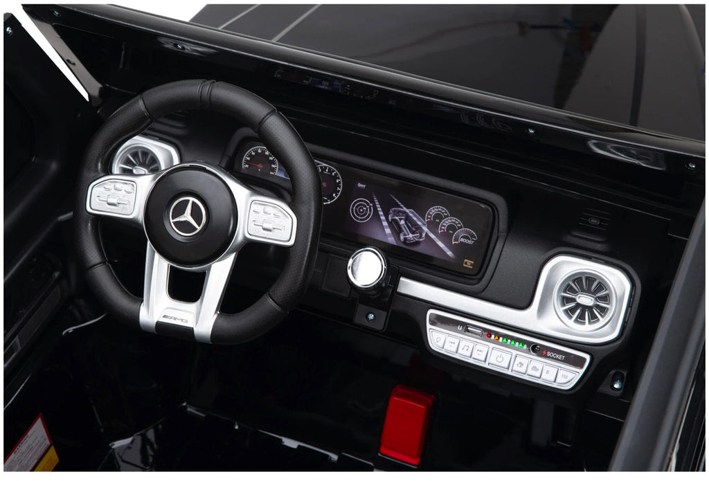 2 persoons Mercedes G63 AMG, 24v en 4x4 kinder accu voertuig!
