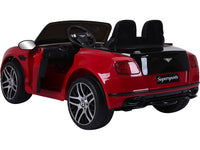 Bentley Supersports, 2 zitter elektrische kinderauto, rubberen banden en meer!