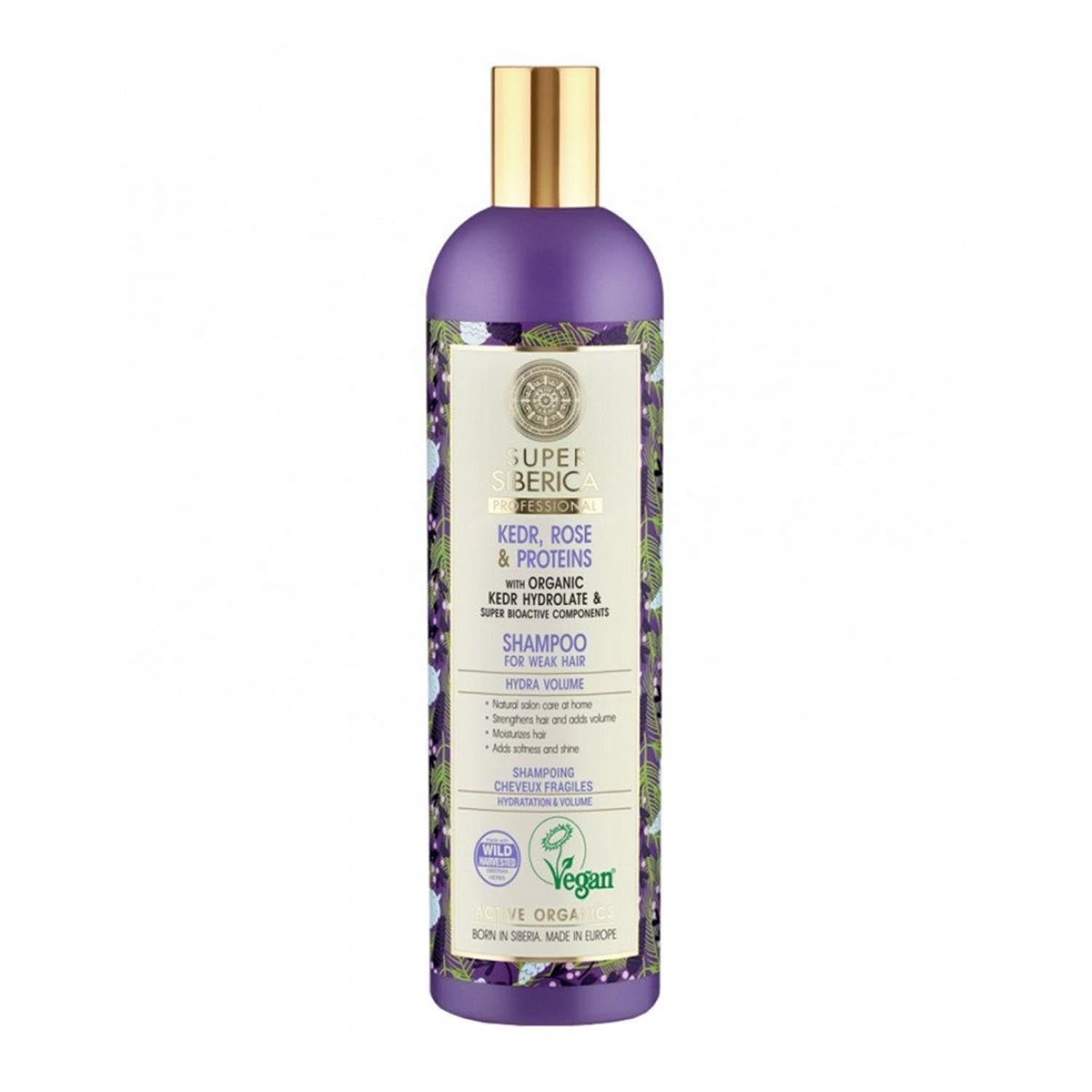 NATURA SIBERICA PINO ROSA Y PROTEINAS CHAMPU PROFESIONAL CABELLO DEBIL 400ML
