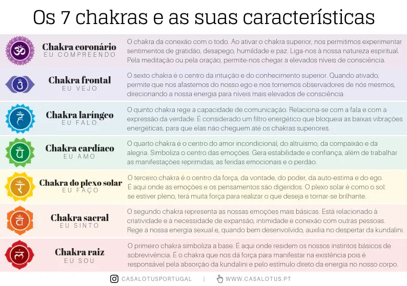 Kit de zafus retangulares - 7 chakras