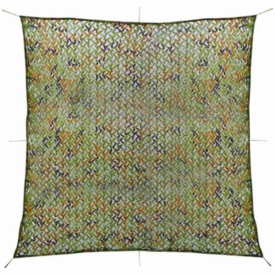 vidaXL Rede de camuflagem com saco de armazenamento 1,5x3 m