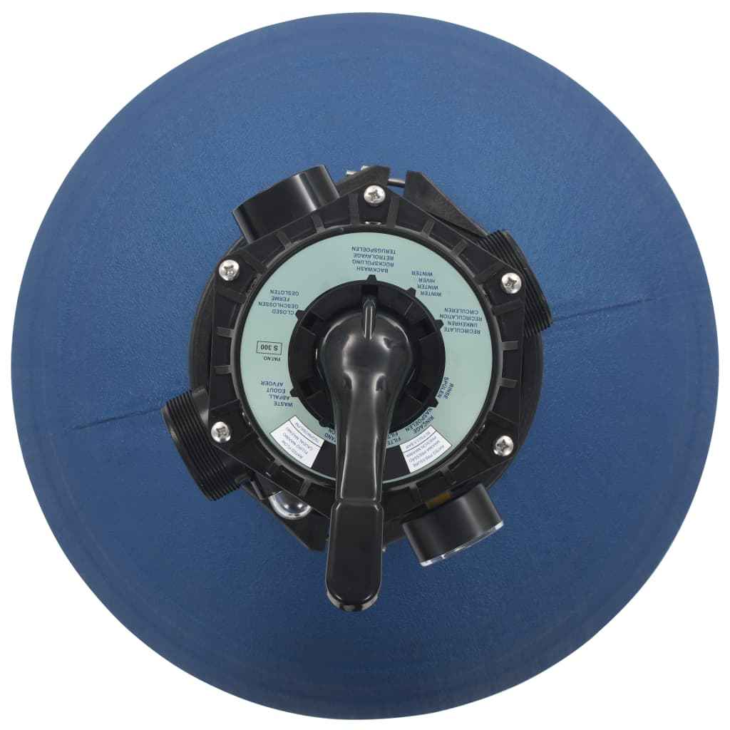 vidaXL Filtro de areia p/ piscina válvula de 6 posições azul 560 mm