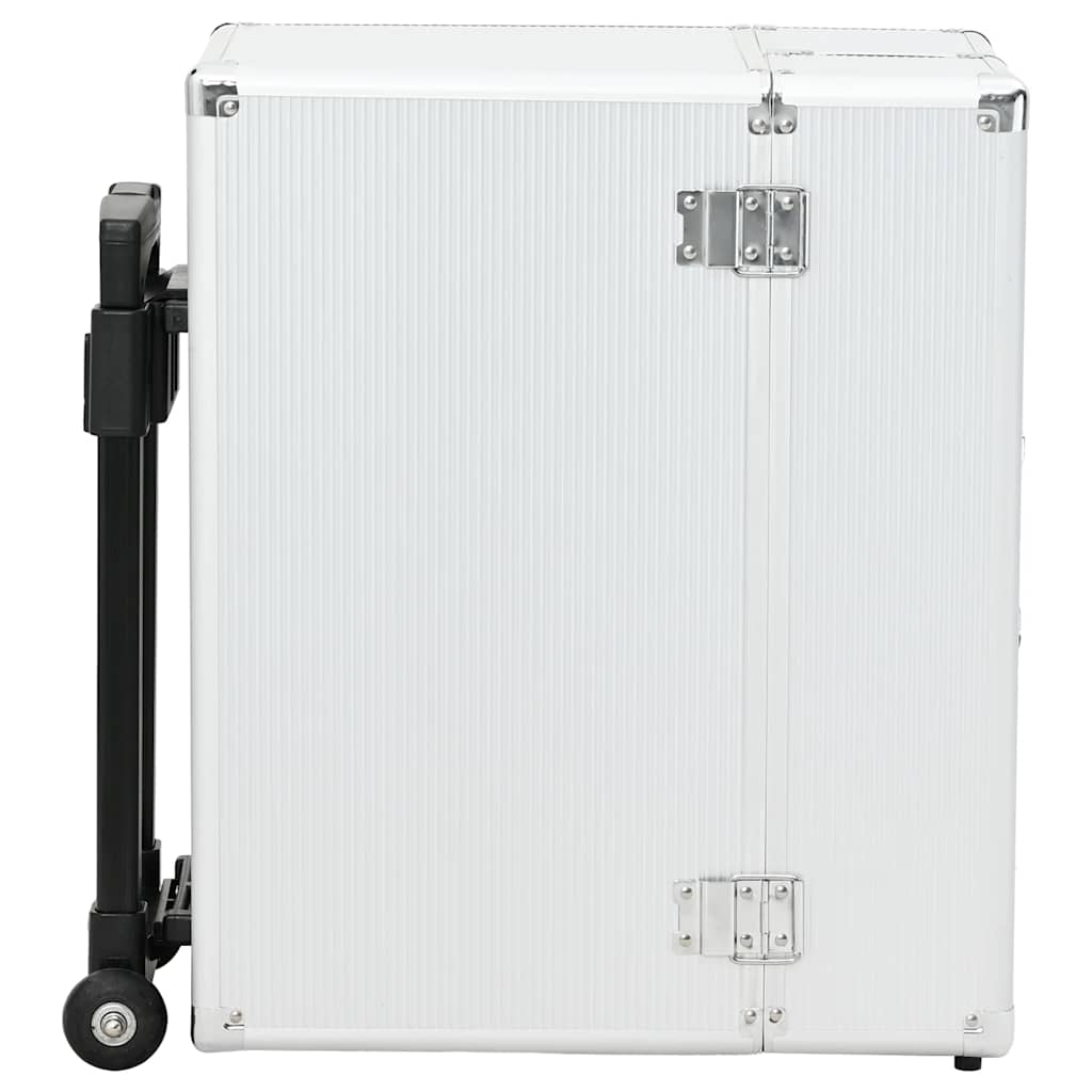 vidaXL Trólei estilo piloto 47x39x27 cm alumínio prateado