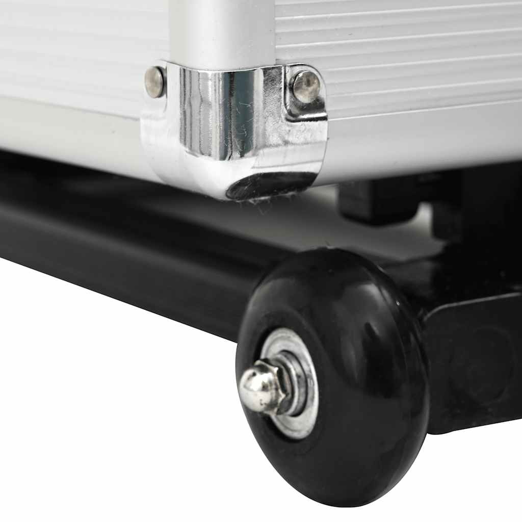 vidaXL Trólei estilo piloto 47x39x27 cm alumínio prateado