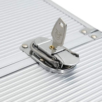 vidaXL Trólei estilo piloto 47x39x27 cm alumínio prateado