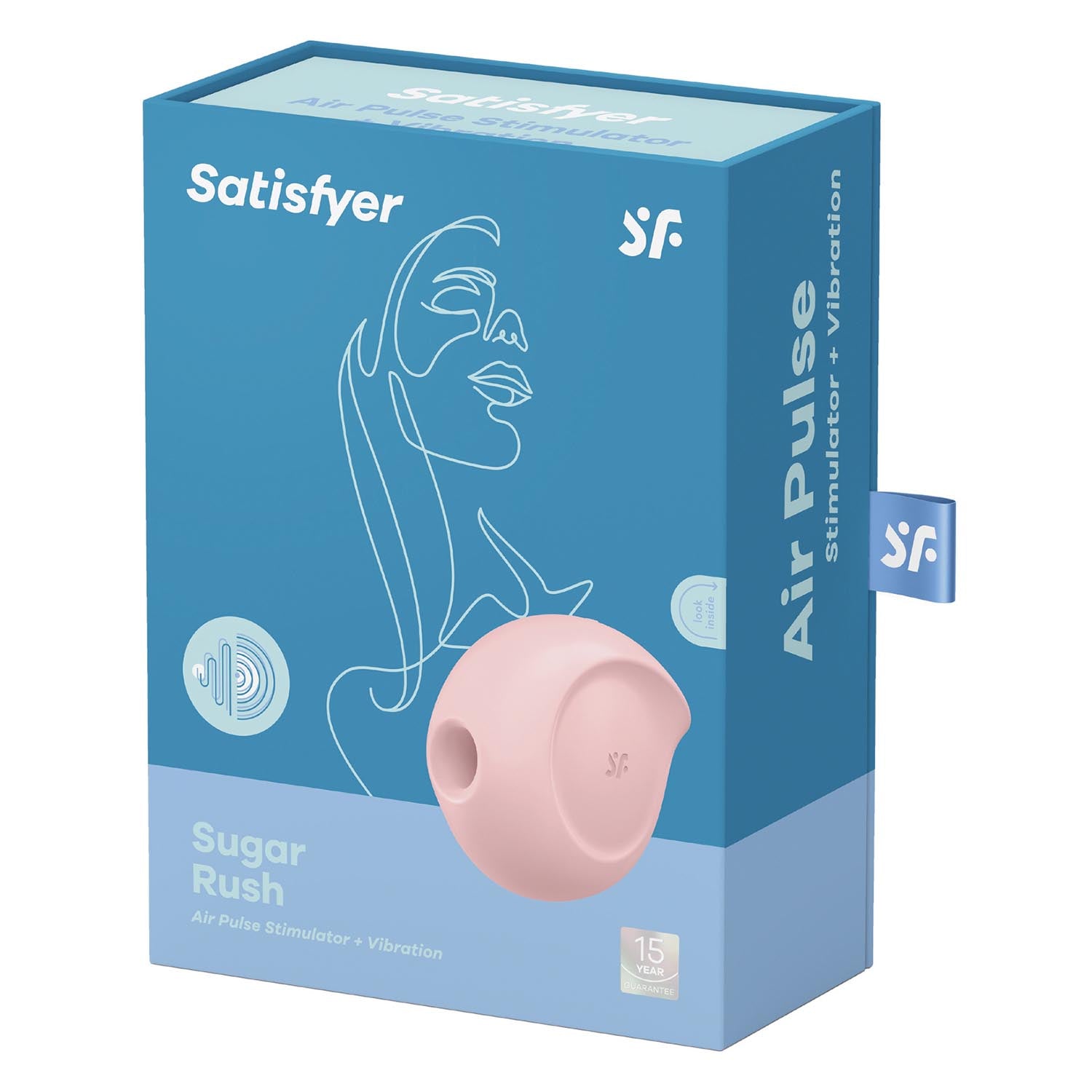 SATISFYER SUGAR RUSH ESTIMULADOR Y VIBRADOR DE AIRE ROSA 1UN