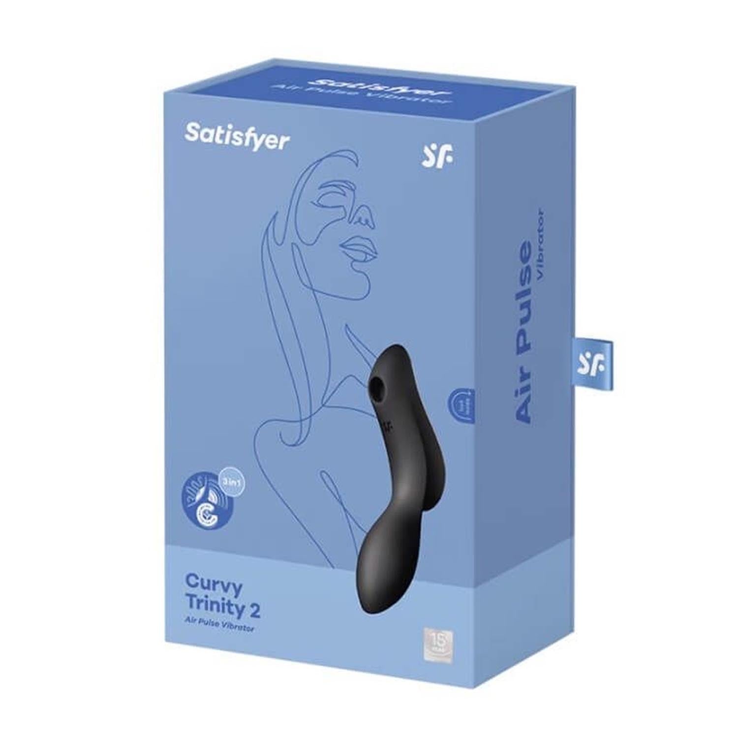 SATISFYER CURVY TRINITY 2 VIBRADOR DE AIRE NEGRO NEGRO 1UN