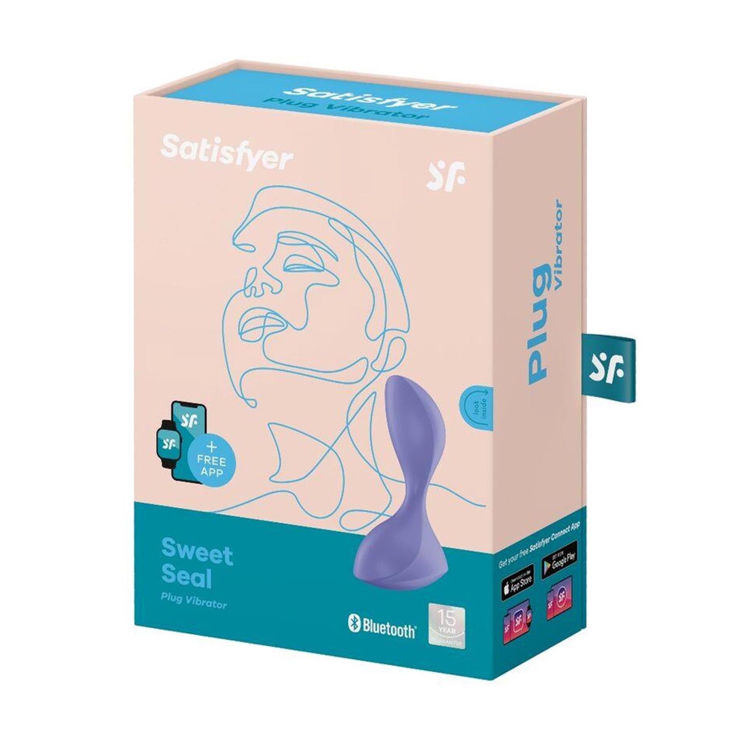 SATISFYER SWEET SEAL PLUG VIBRATOR LILA CON APP 1UN