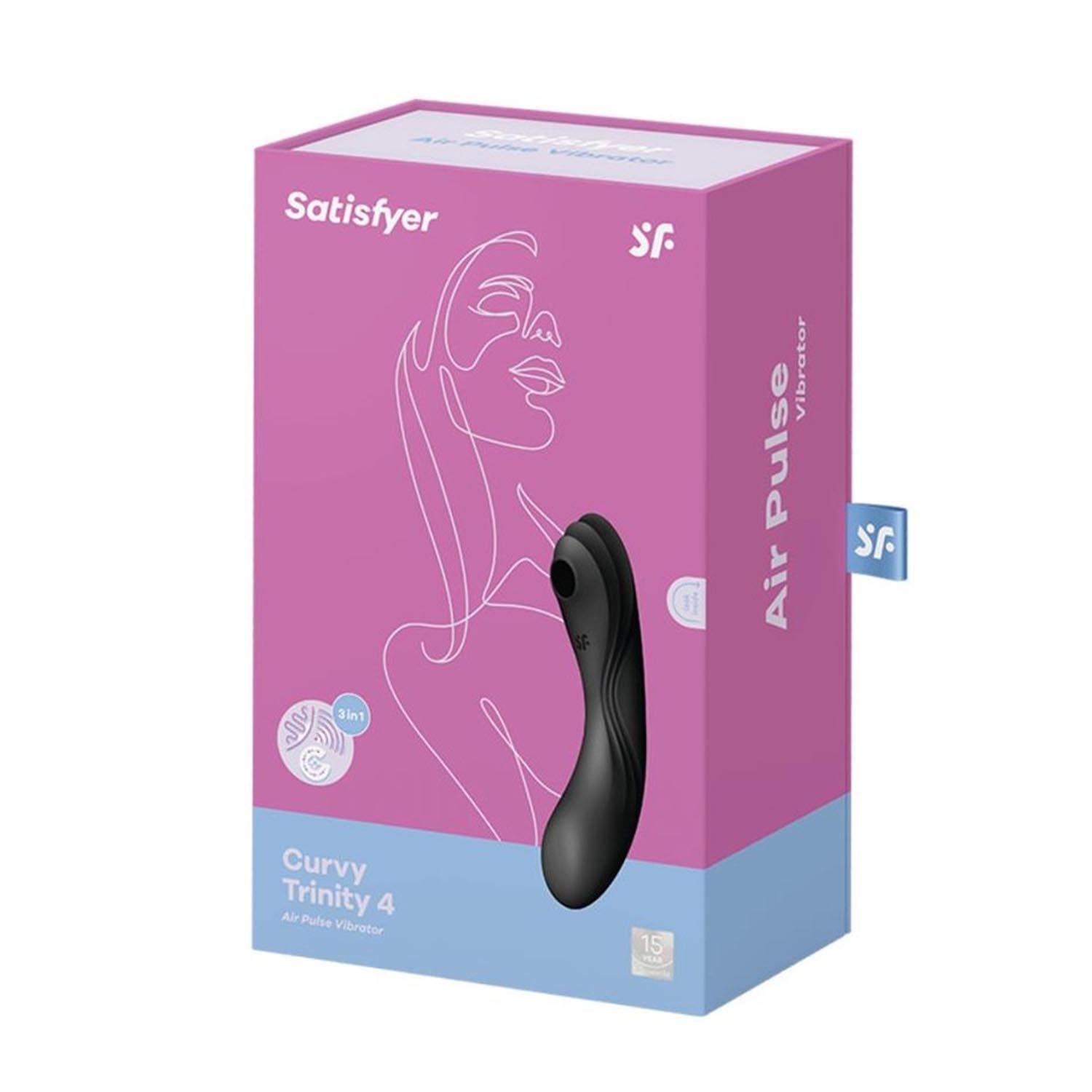 SATISFYER CURVY TRINITY 3 VIBRADOR DE AIRE NEGRO NEGRO 1UN