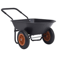 vidaXL Carrinho de mão 78 L 100 kg preto e laranja