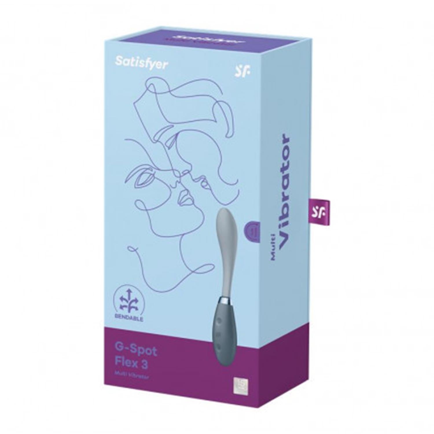 SATISFYER G-SPOT FLEX 3 MULTI-VIBRADOR GRIS 1UN