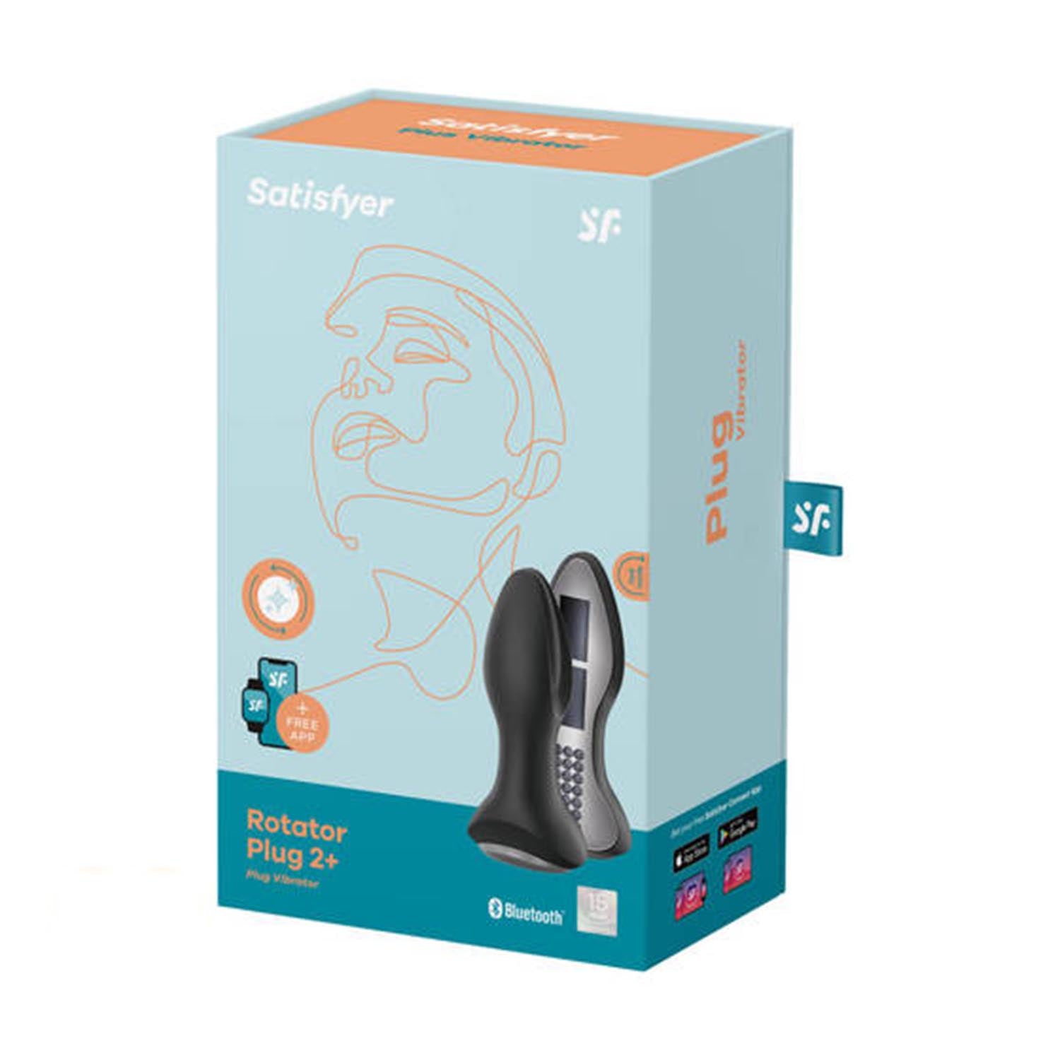 SATISFYER ROTATOR PLUG 2+ PLUG VIBRATOR NEGRO NEGRO 1UN