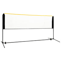 vidaXL Rede de badmínton ajustável 300x103x94-158 cm metal