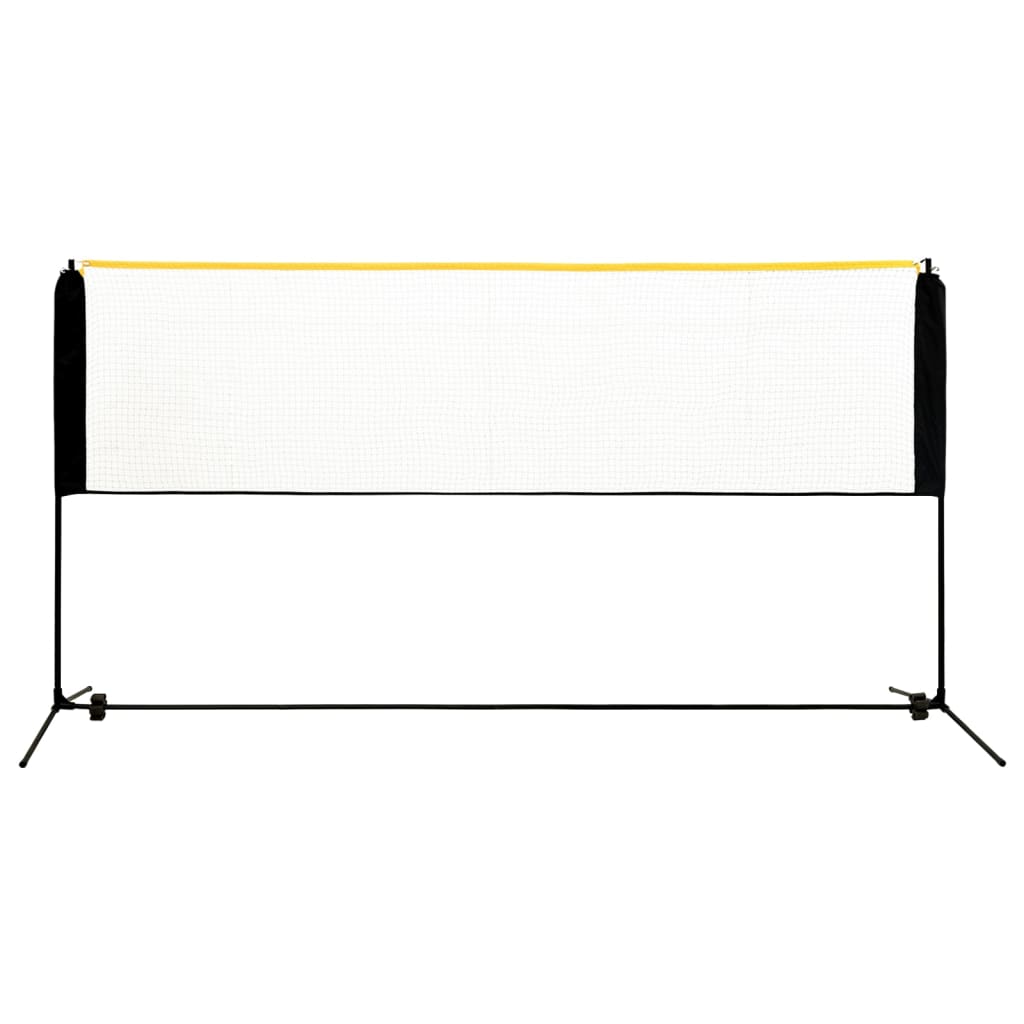 vidaXL Rede de badmínton ajustável 300x103x94-158 cm metal