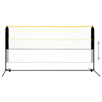 vidaXL Rede de badmínton ajustável 300x103x94-158 cm metal