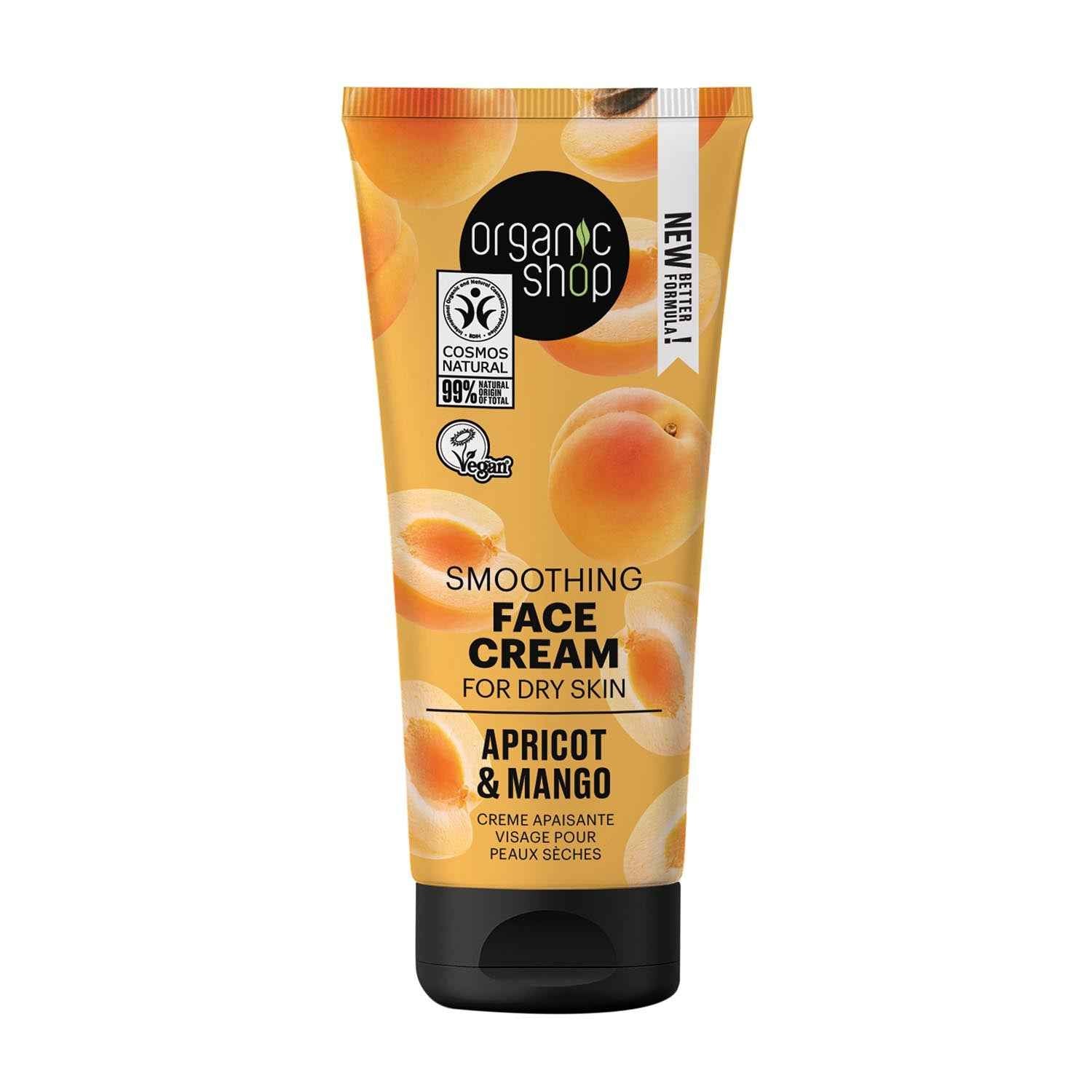 Organic Shop Apricot Smoothing Creme Facial Pél Seca 50Ml