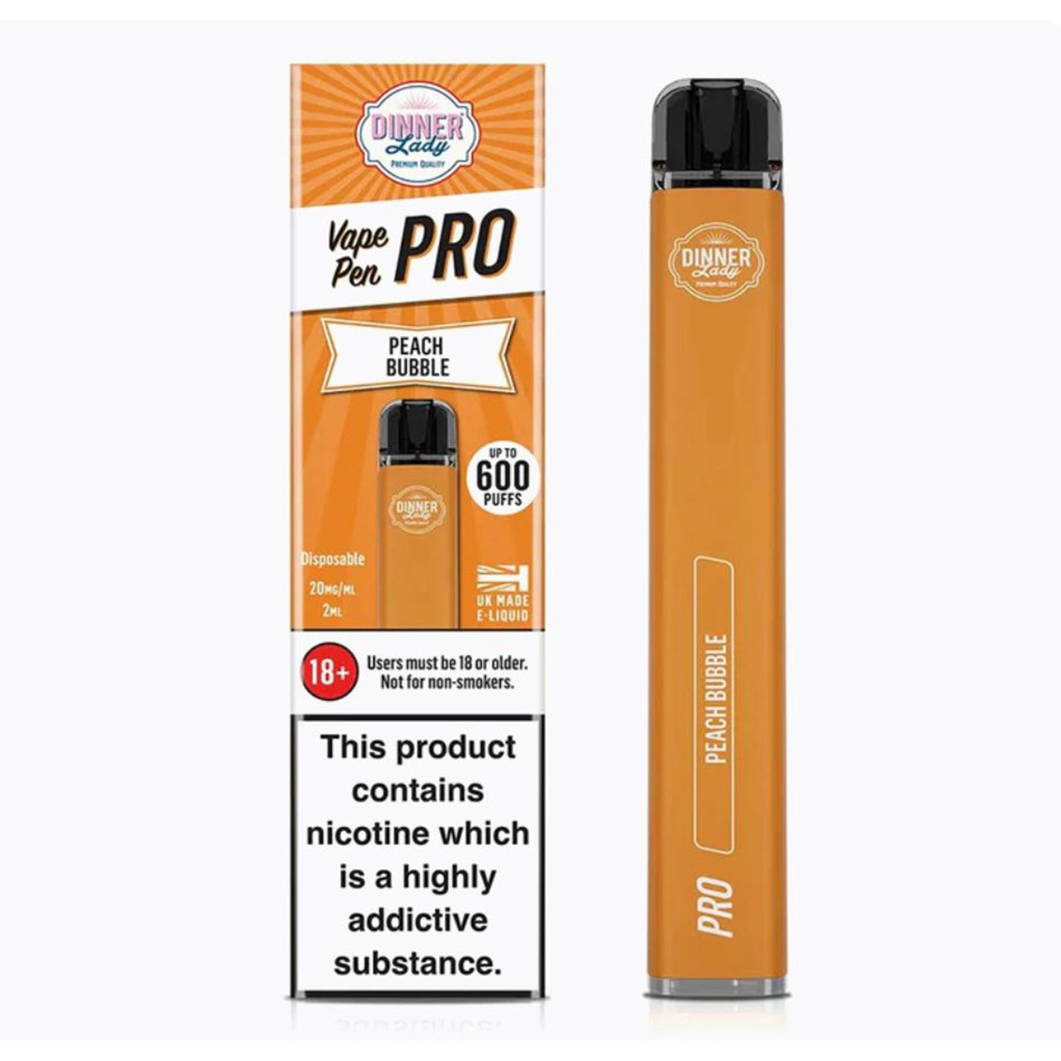 DINNER LADY PRO VAPEADOR "PEACH BUBBLE" 1UN