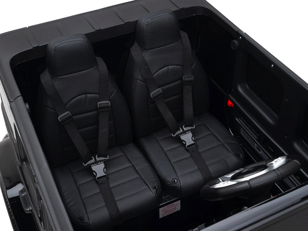 2 persoons Mercedes G63 AMG, 24v en 4x4 kinder accu voertuig!