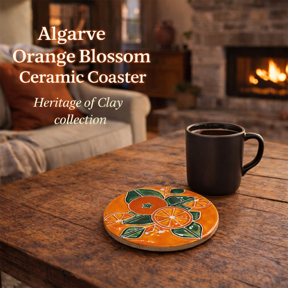 Algarve Orange Blossom Ceramic Coaster