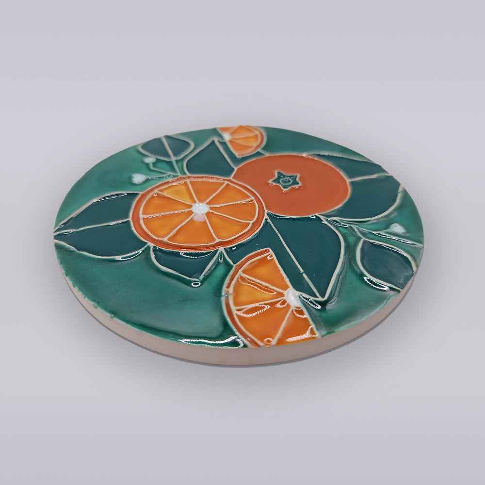 Algarve Citrus Grove Ceramic Coaster