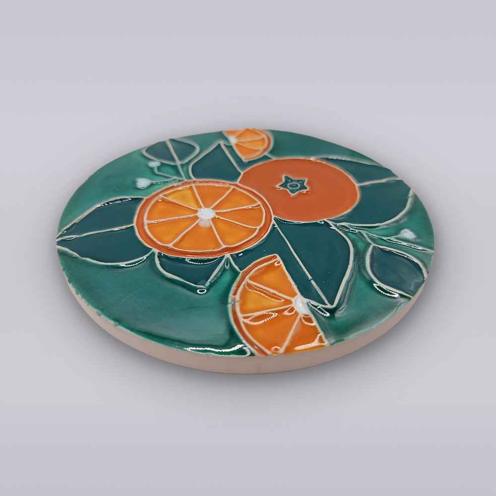 Algarve Citrus Grove Ceramic Coaster