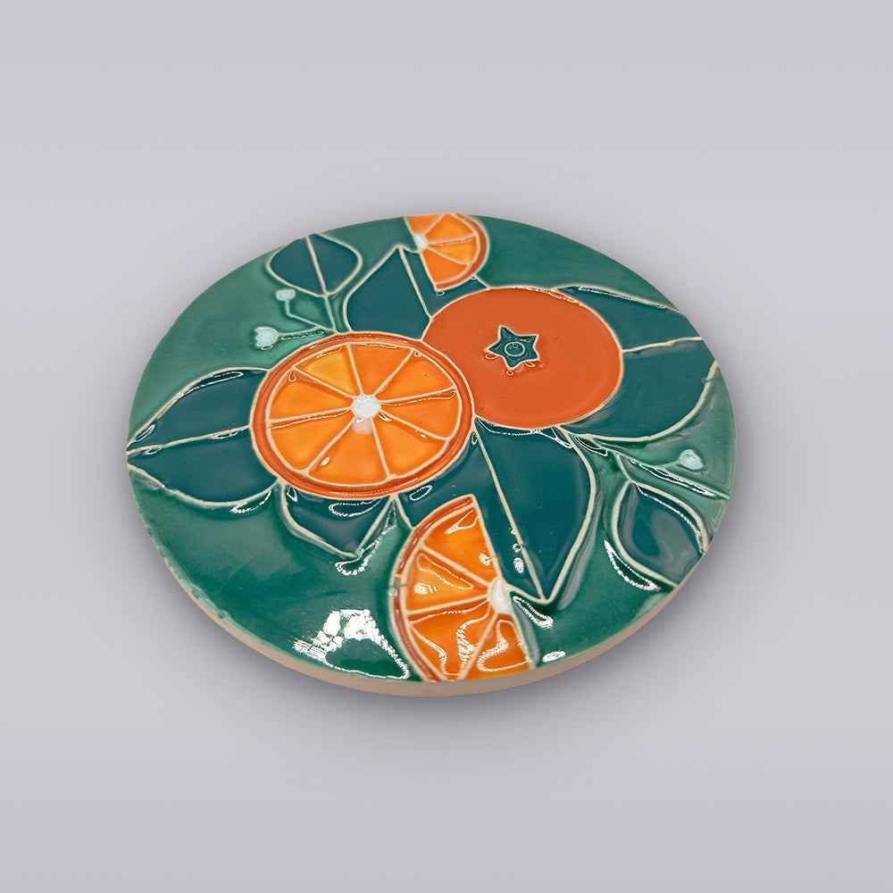 Algarve Citrus Grove Ceramic Coaster