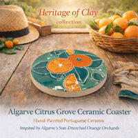 Algarve Citrus Grove Ceramic Coaster