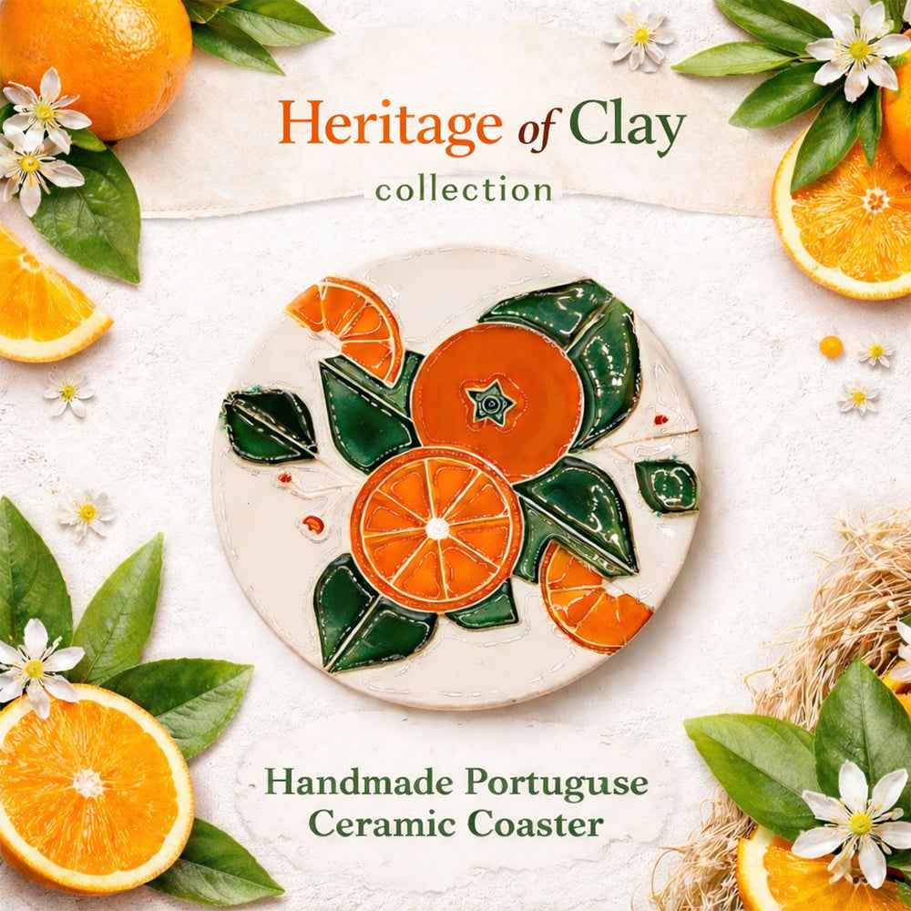 Algarve Orange Harvest Ceramic Coaster
