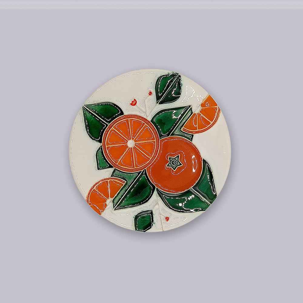 Algarve Orange Harvest Ceramic Coaster