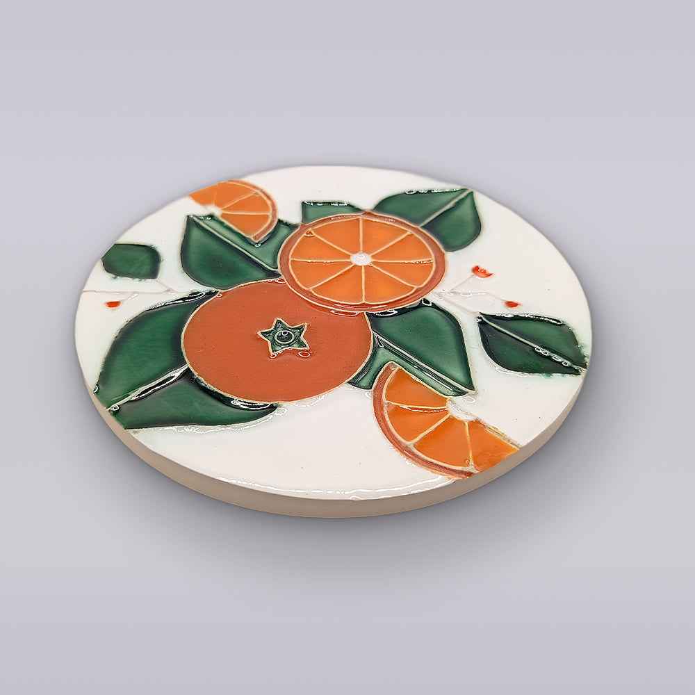 Algarve Orange Harvest Ceramic Coaster