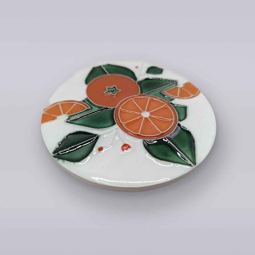 Algarve Orange Harvest Ceramic Coaster