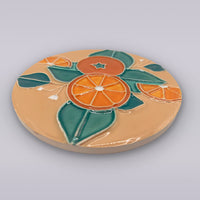 Algarve Sandstone Orange Ceramic Coaster