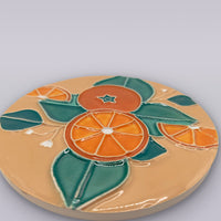 Algarve Sandstone Orange Ceramic Coaster