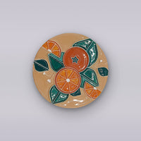 Algarve Sandstone Orange Ceramic Coaster