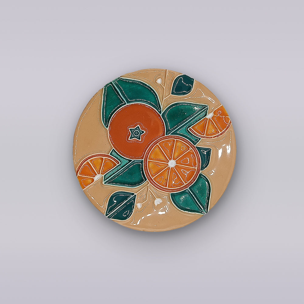 Algarve Sandstone Orange Ceramic Coaster